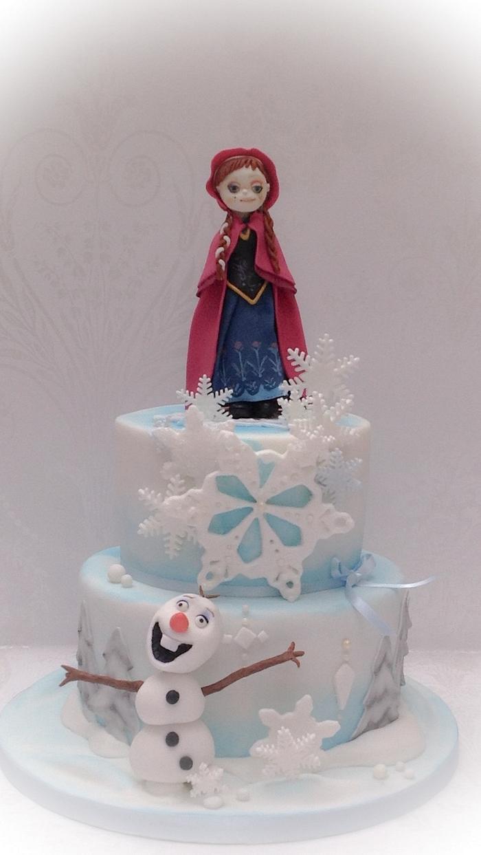 Frozen - Ana and Elsa Frozen Cake, A Customize Frozen cake