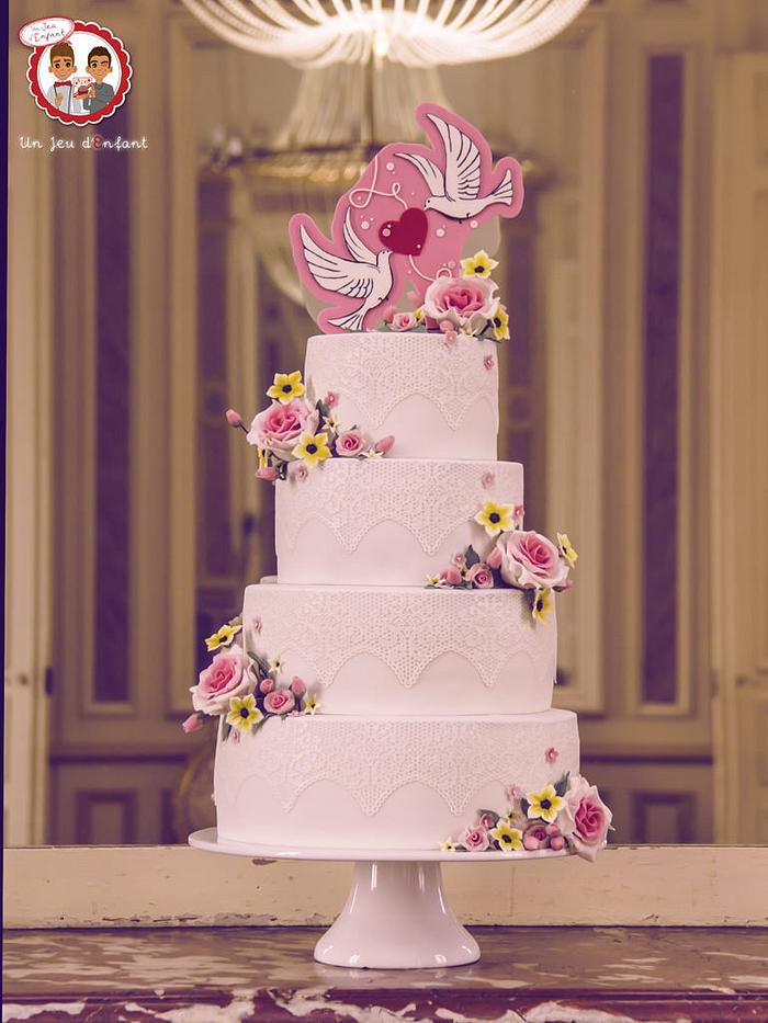Vintage Romantic Wedding cake 