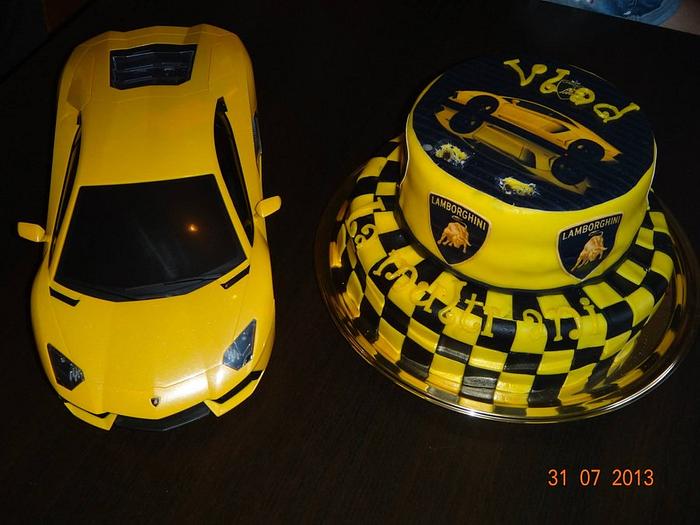 Lamborghini Themed Cake
