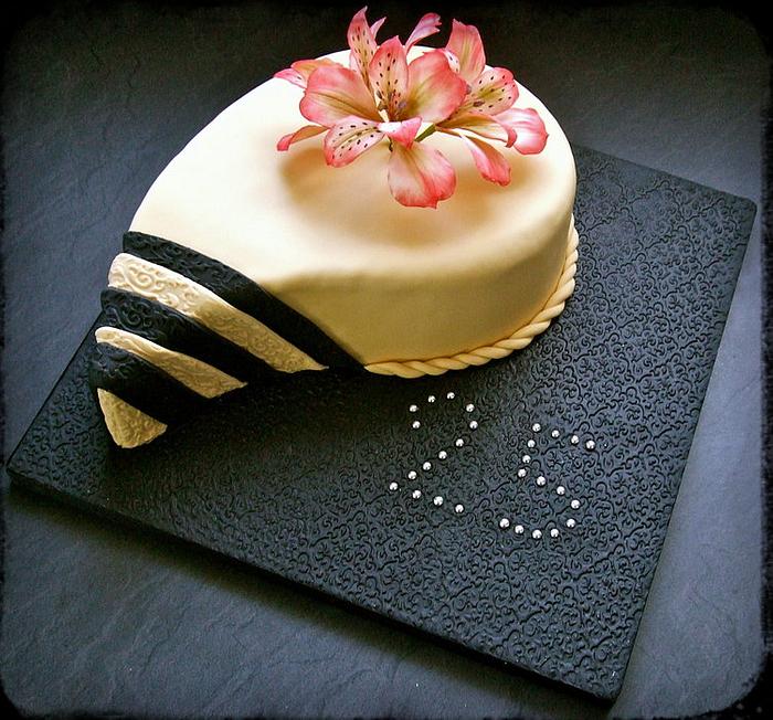 Alstroemeria sugarflower cake