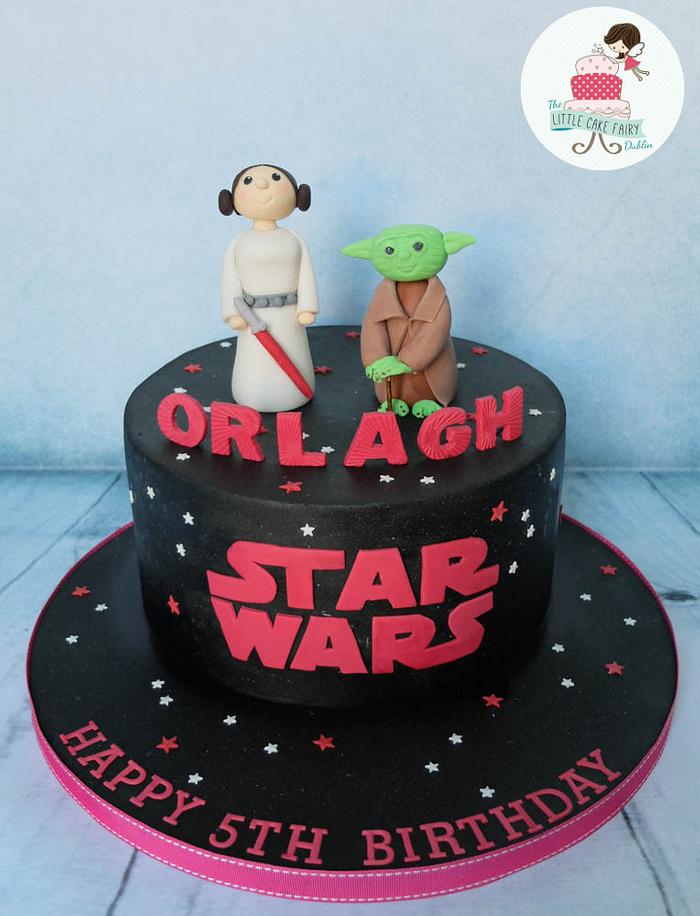 Pink Star Wars/Leia and Yoda