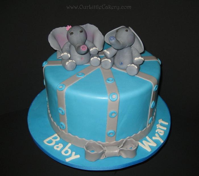 Elephant Baby Shower cake