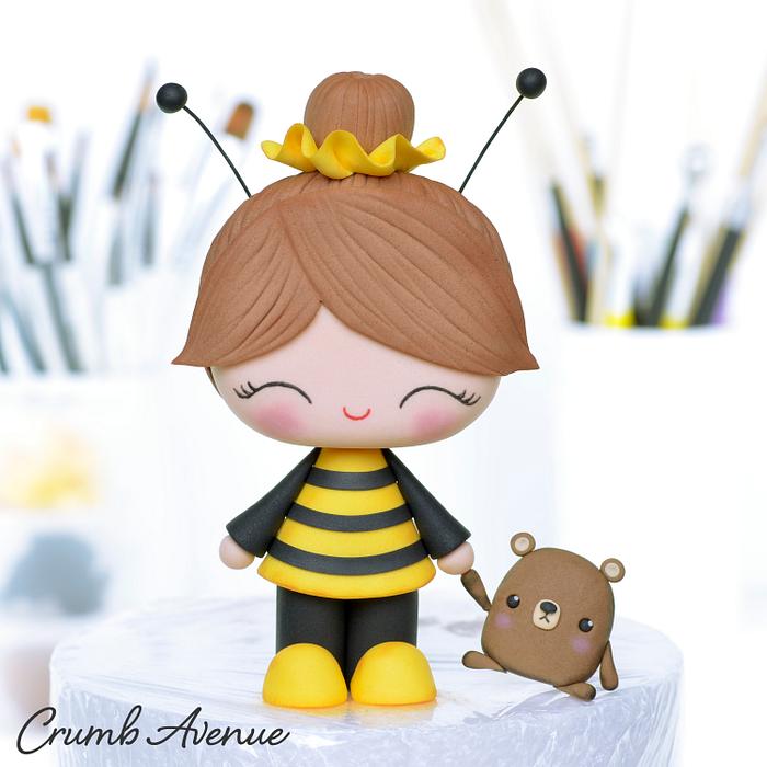 Bee Girl Cake Topper