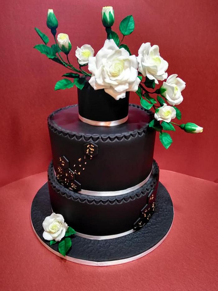 Cake and roses