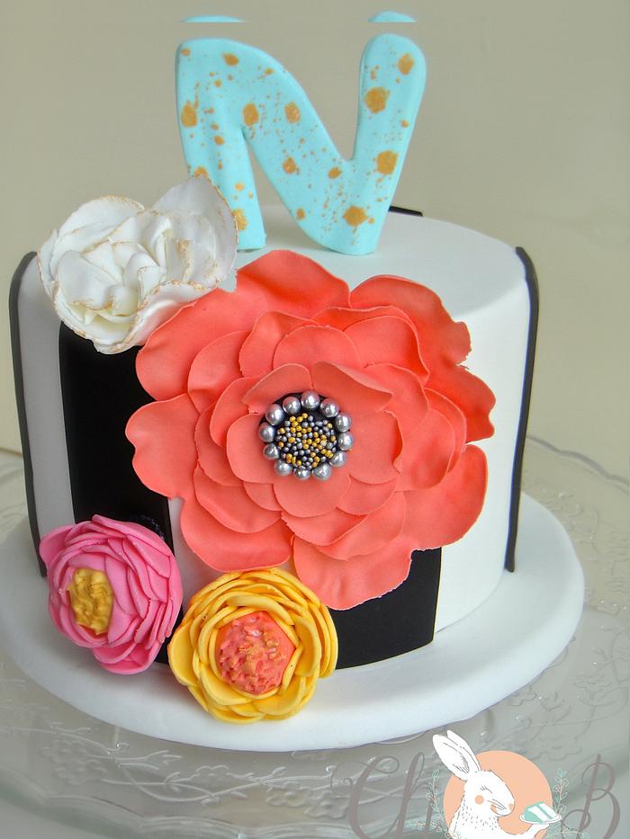 Summer flower cake