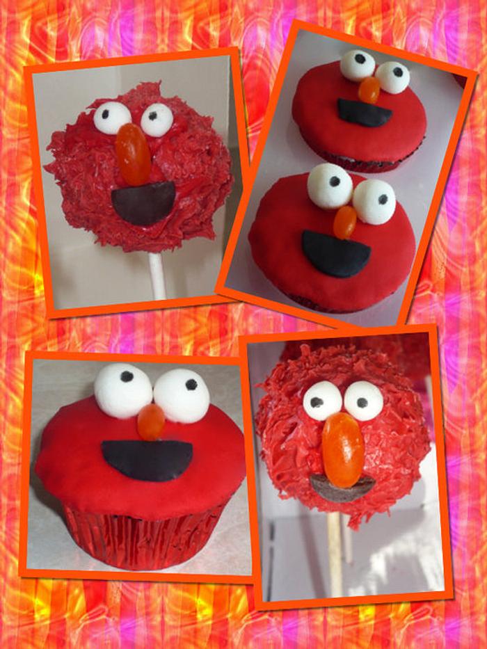Elmo cupcakes & cake pops