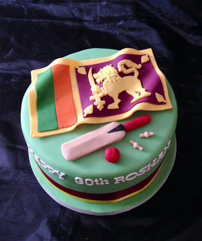 Sri Lanka Cricket Cake