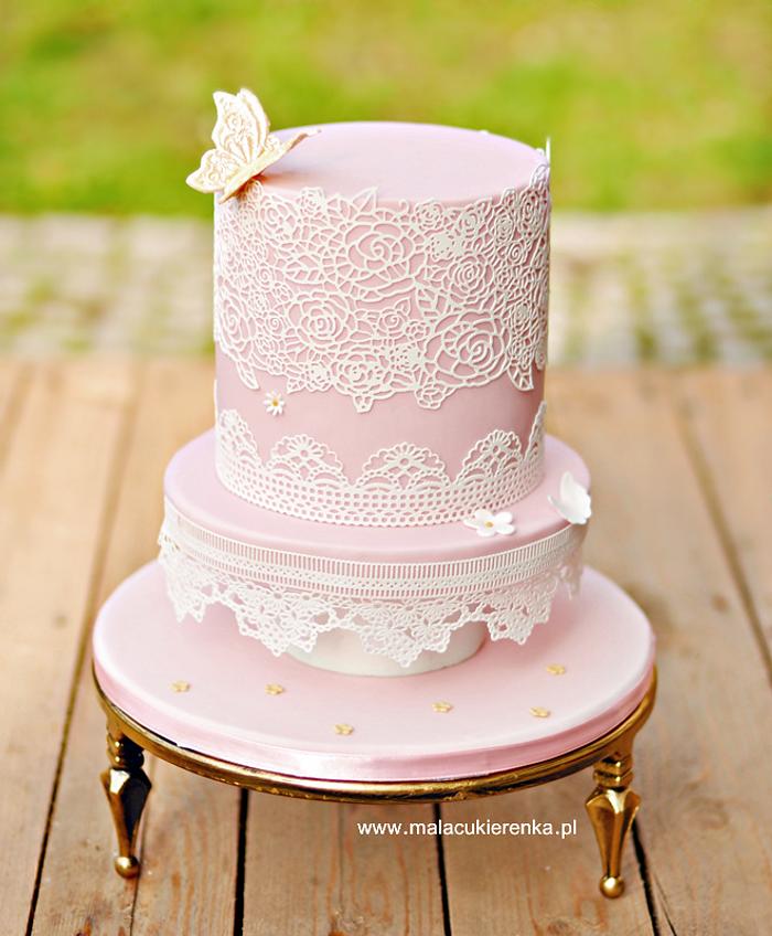 Pink Lace Cake