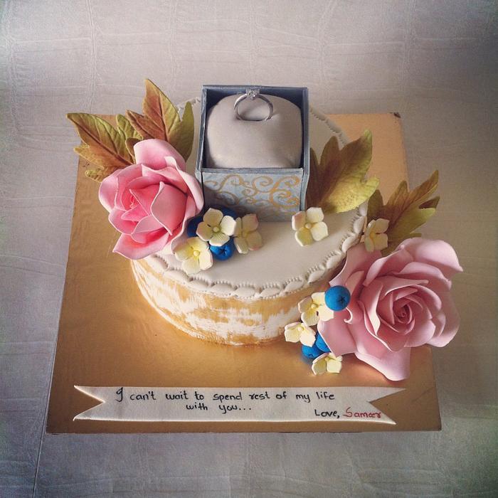engagement ceremony cake