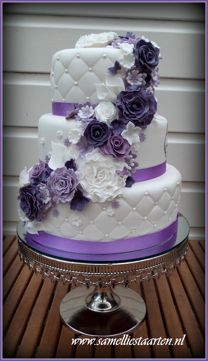 Purple weddingcake