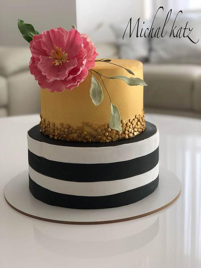 elegant peony cake