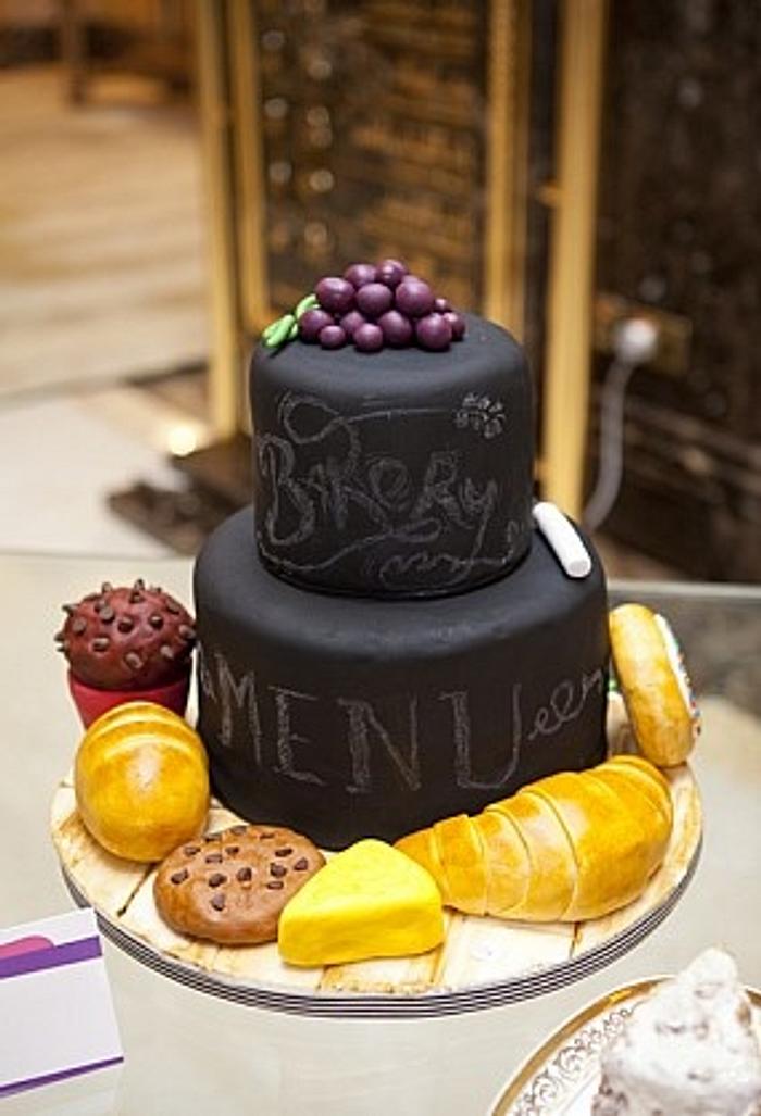 Bakery Chalkboard Display cake