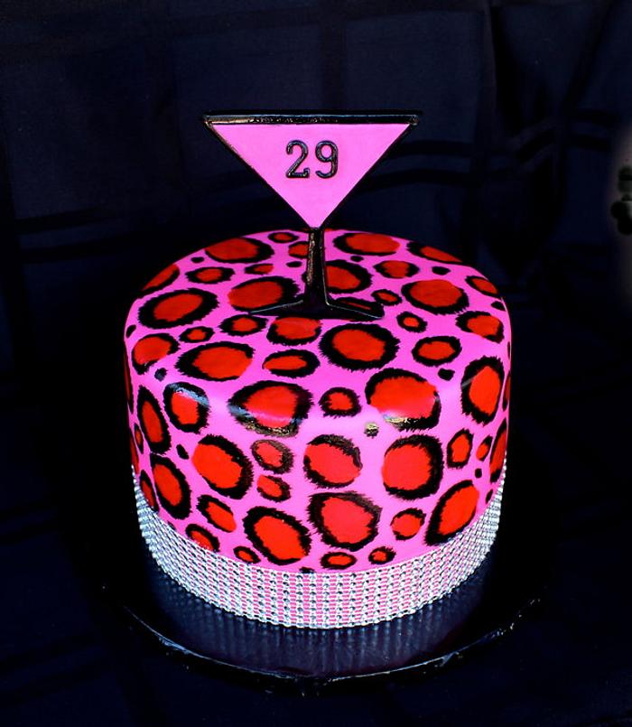 Pink Leopard Cake 
