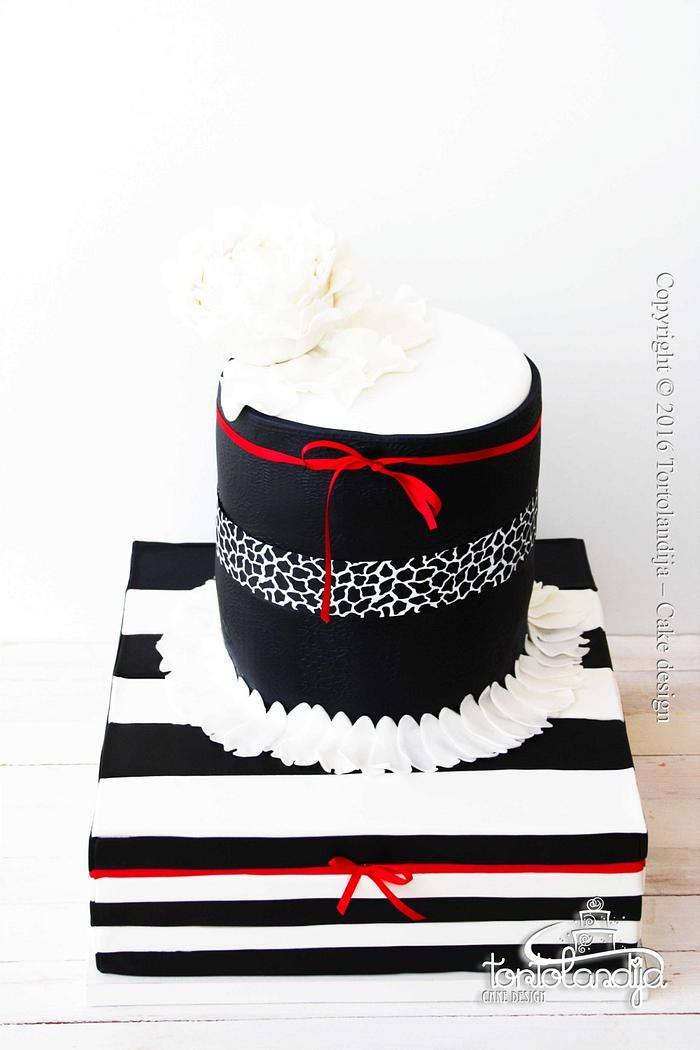 Black white cake