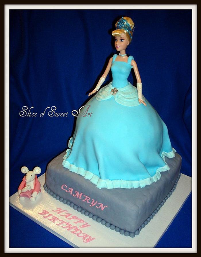 Standing Cinderella Doll Cake