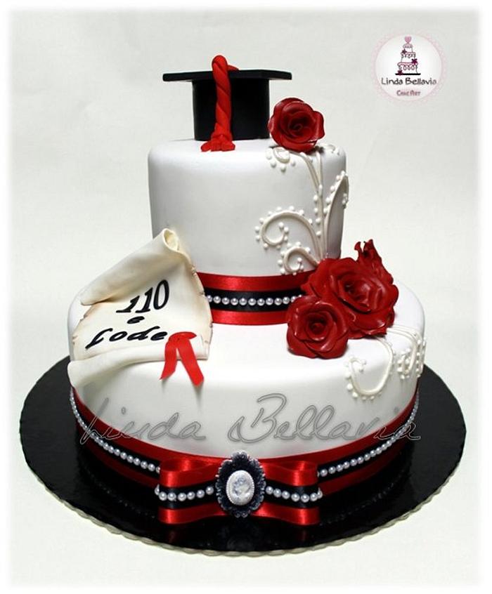 40+ Elegant Graduation Cake Ideas Perfect For A Crowd | Graduation cake  designs, Simple graduation cakes, Graduation party cake