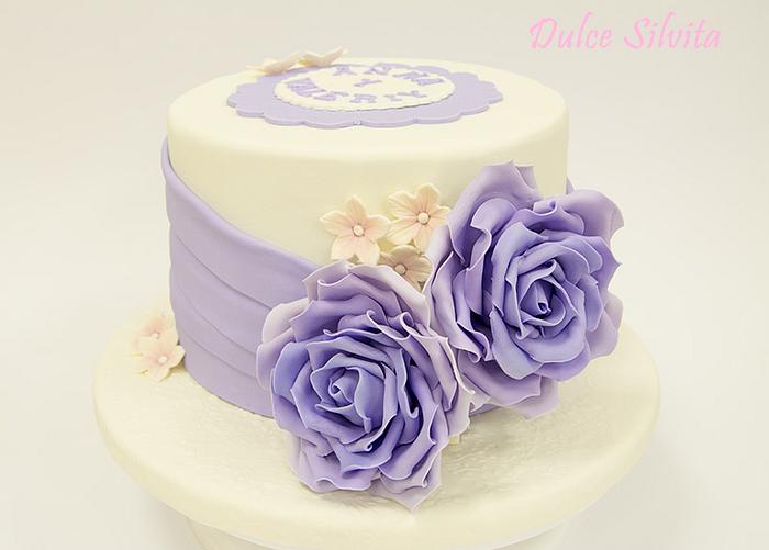 Wedding Cake with roses.