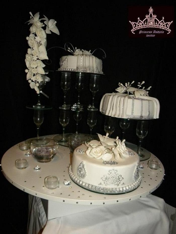 Wedding Cake in glasses