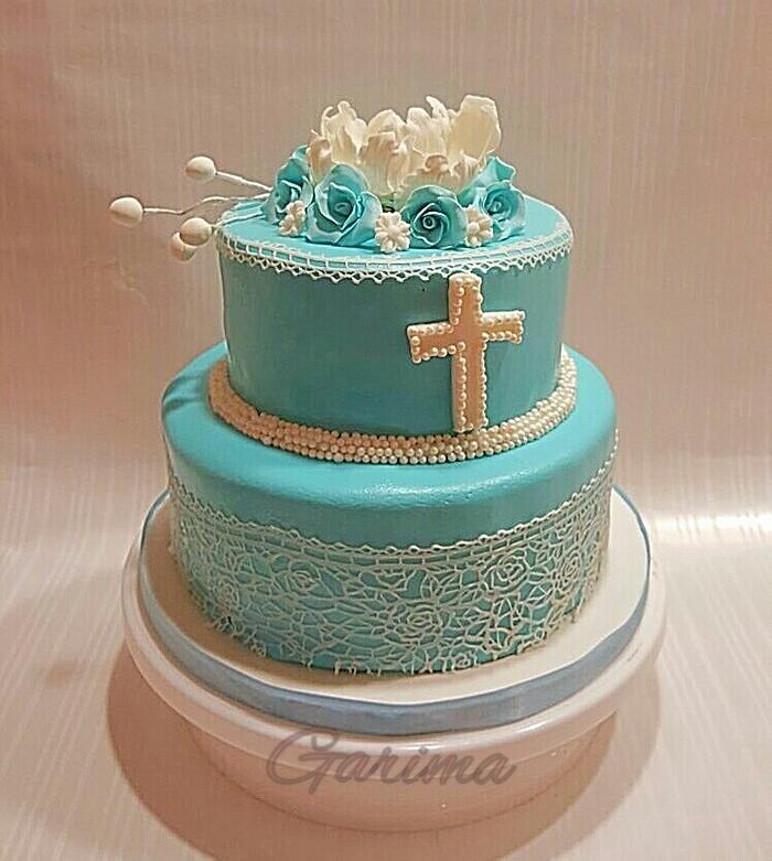 Christening cake for a little man 