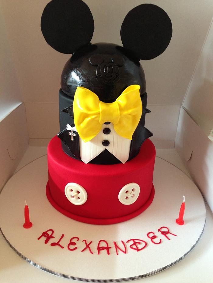Mickey Mouse inspired cake, @