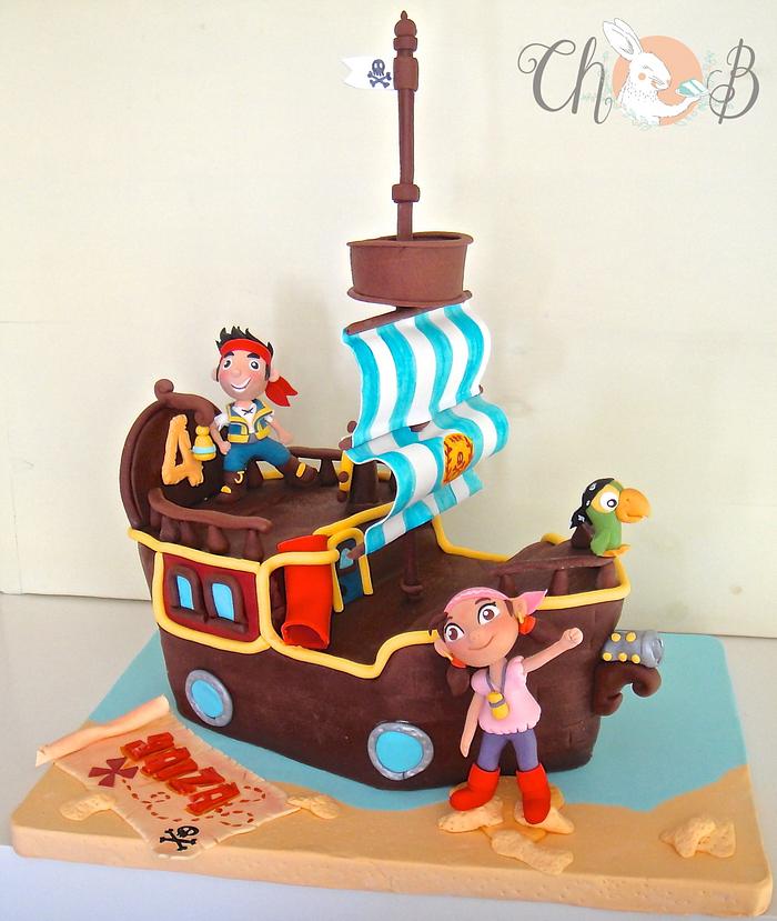 Jake and the pirates ship Cake