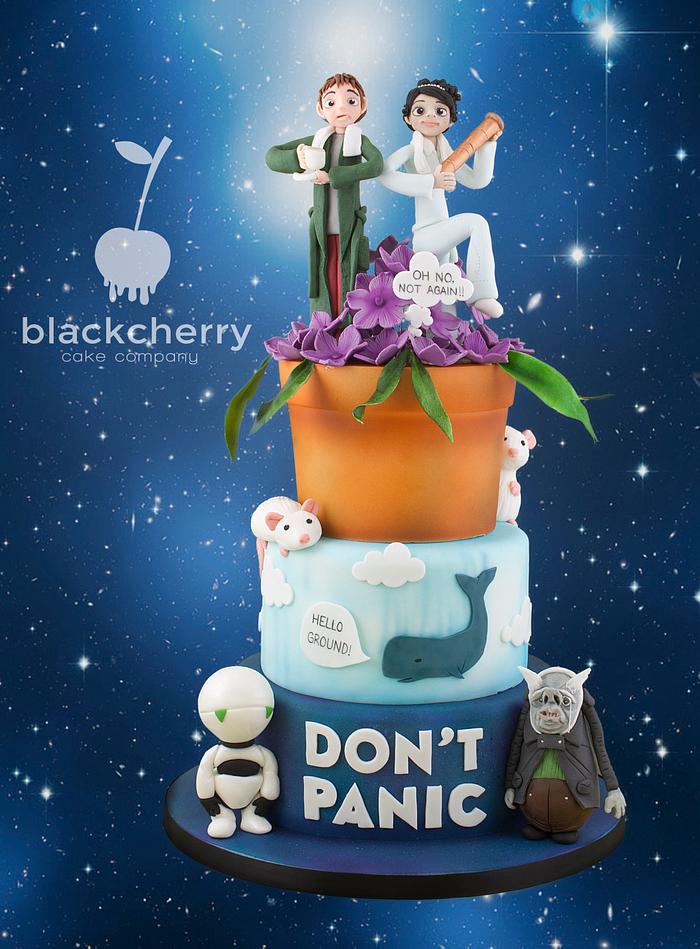 Hitchhiker's Guide to the Galaxy Wedding Cake