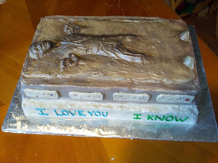 Han Solo in Carbonite cake