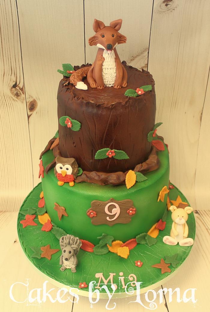 Woodland Birthday Cake 