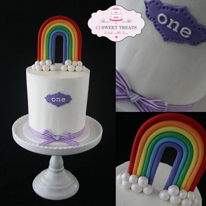 Rainbows and Bubbles - Double Barrel Cake - Chelsea Buns Cake School