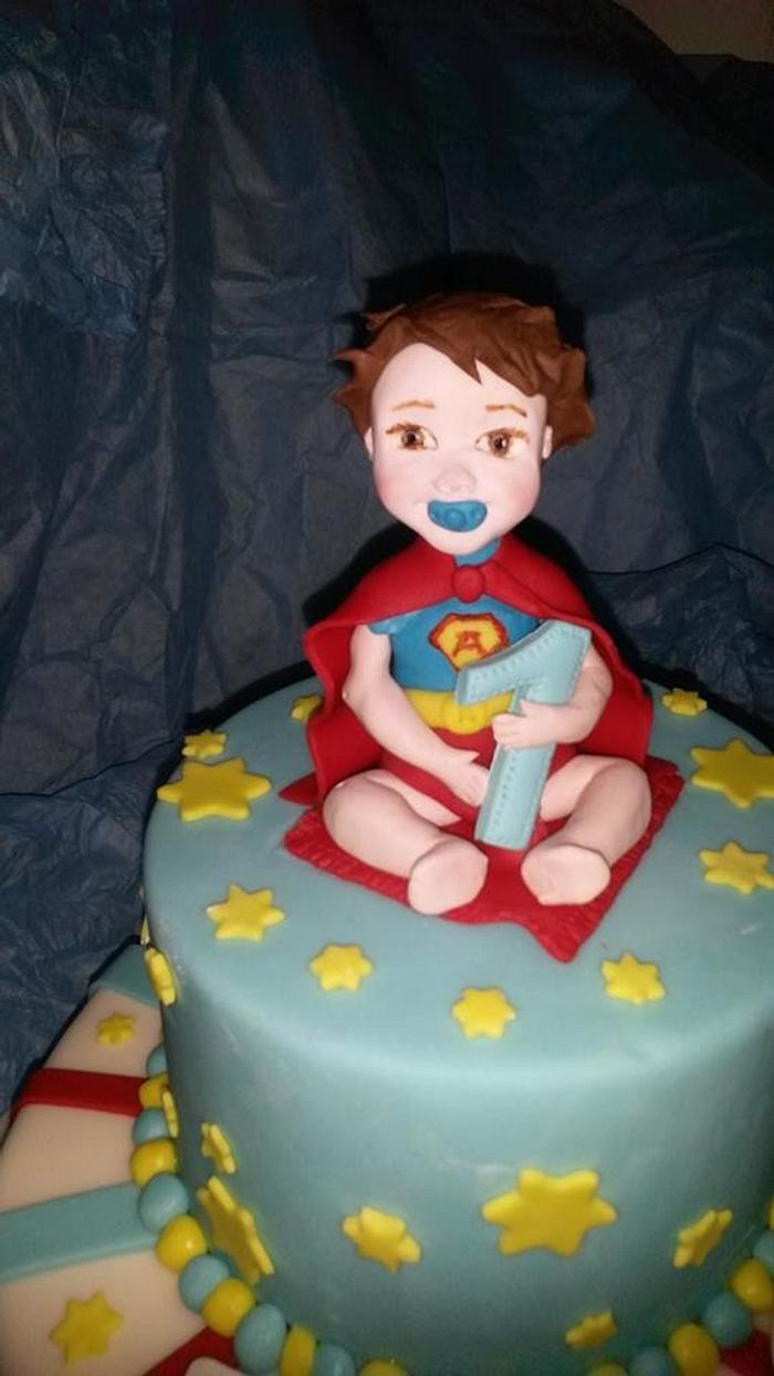 Baby superman cake