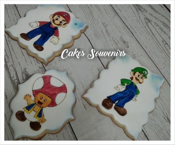 Mario , Luigi Andrea Toad cookies