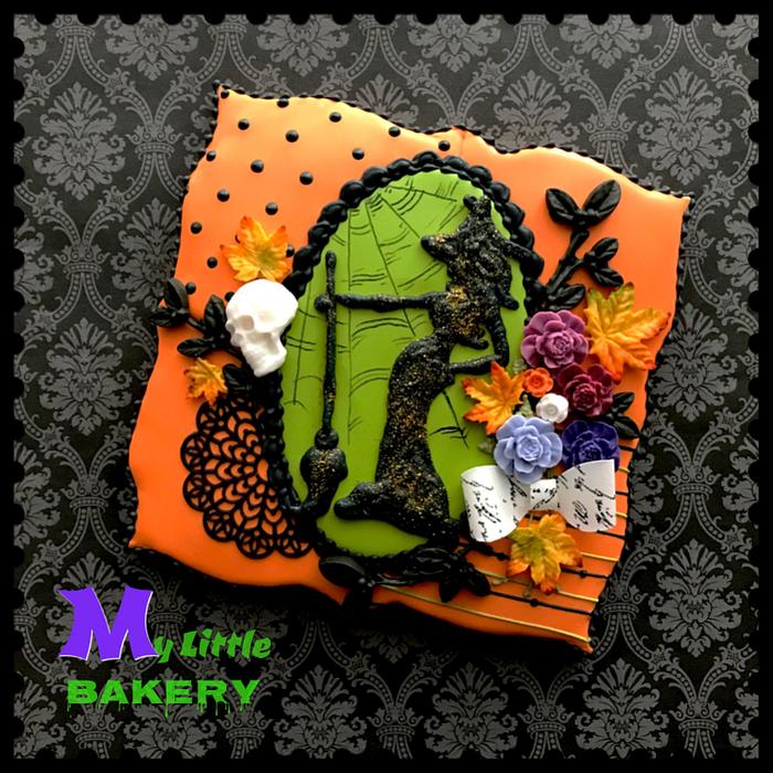"Have a Wicked Halloween " cookie card