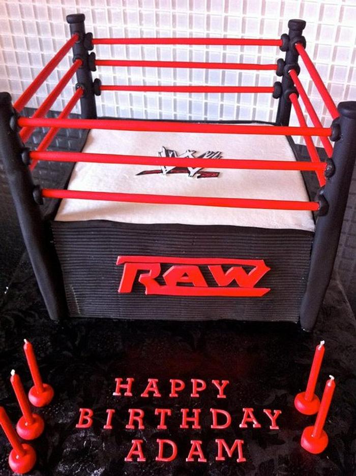 WWE wrestling ring cake