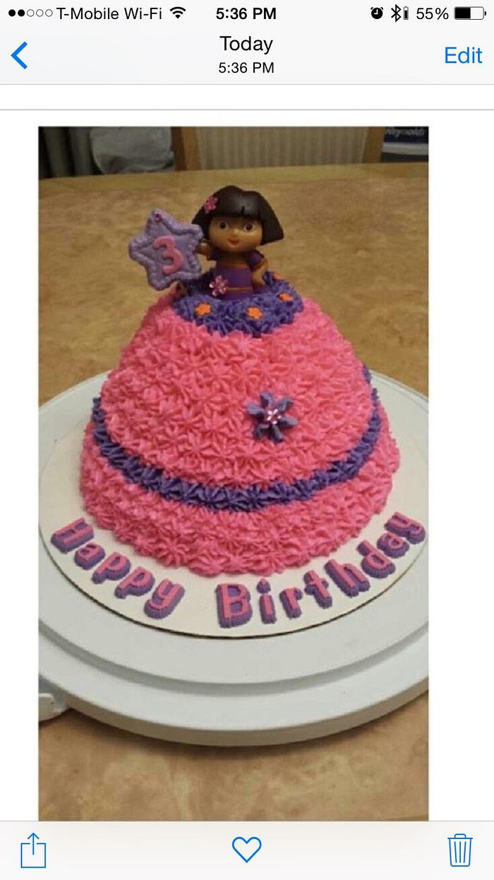 Dora Explorer Birthday Cake 