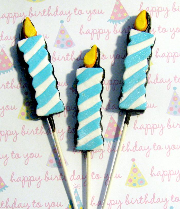 Candle Brownie Pops