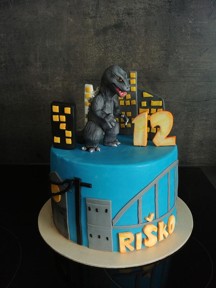 Godzilla cake