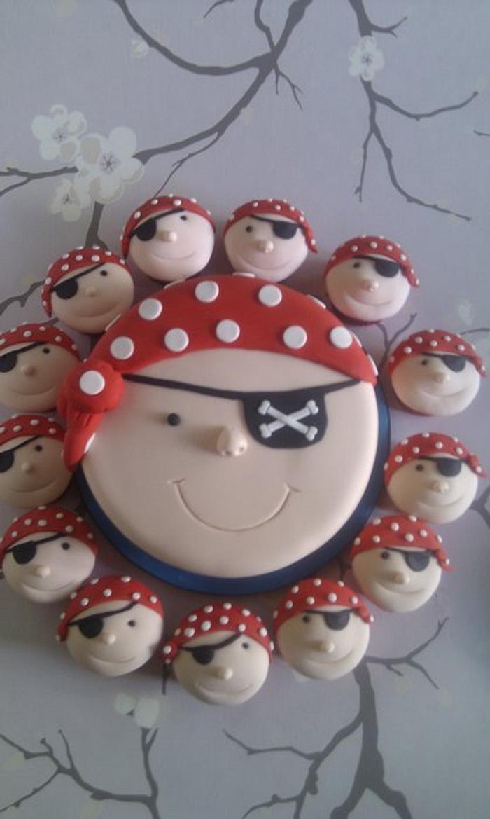 Pirate Cake and Cupcakes