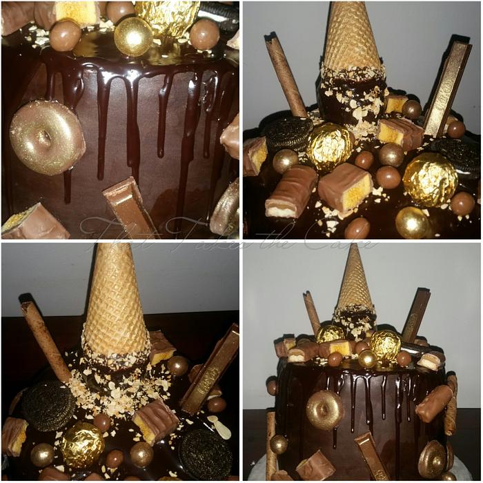 Chocolate icecream drip cake 