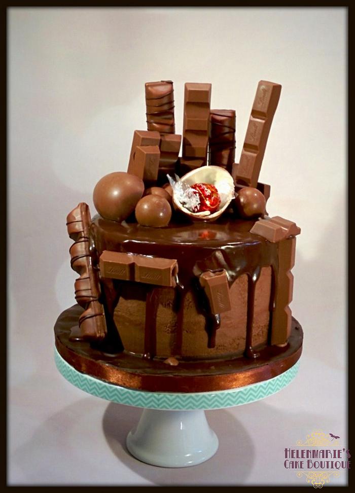 Chocolate overload, drip cake
