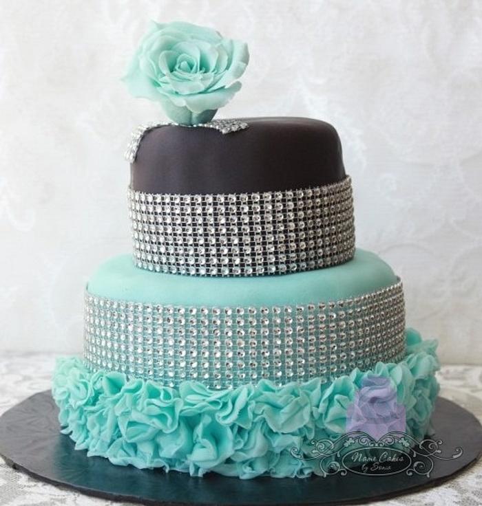 Tiffany Blue, Black, and bling!
