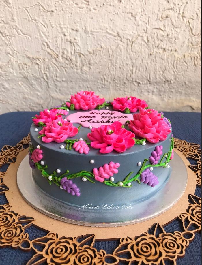Floral Theme Cake 