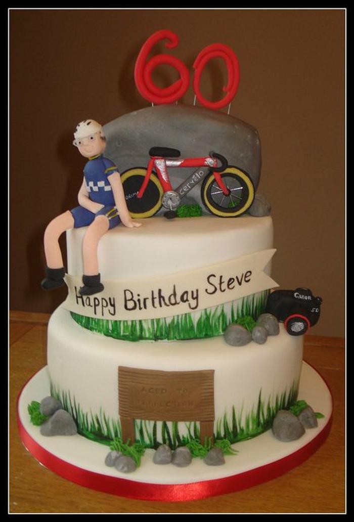 3 Tier 60th birthday cake 