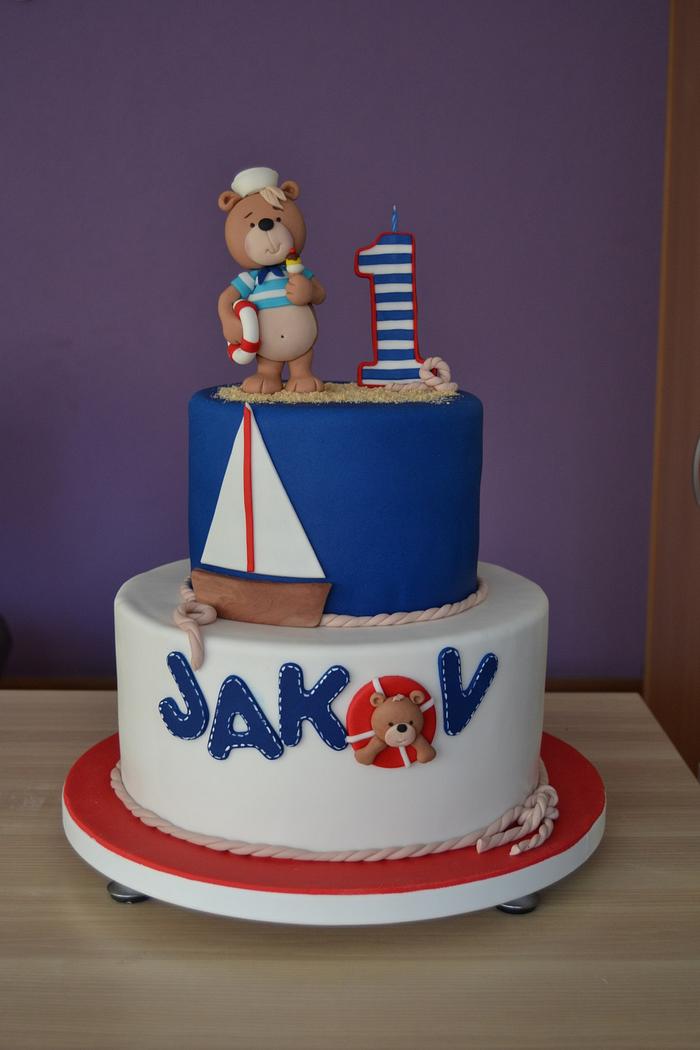 Sailor bear cake