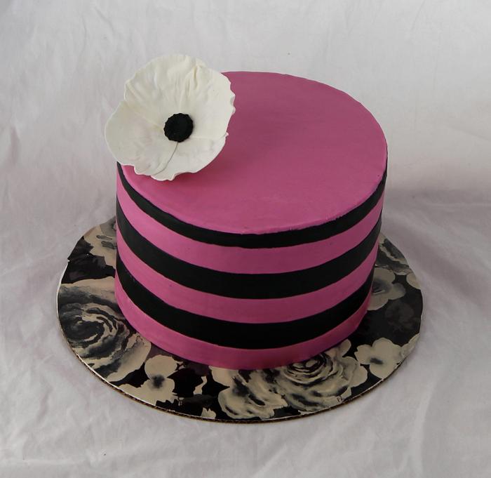 striped cake