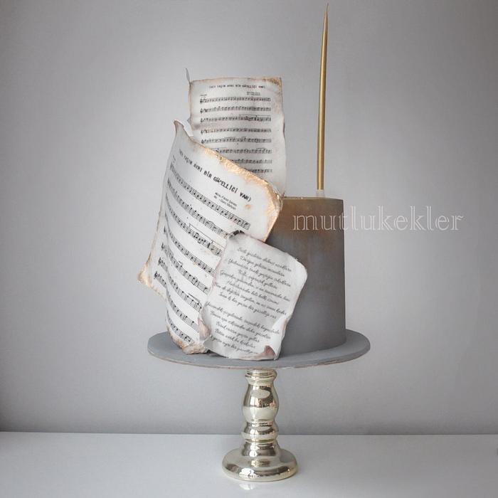 Music themed cake