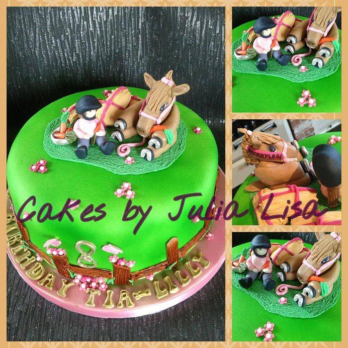 Horse themed cake