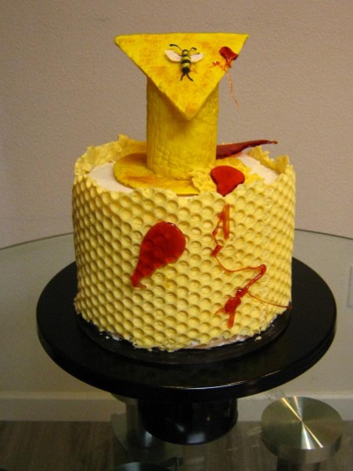 Honeycomb Birthday Cake
