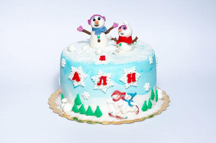 Baby TV The Snowies cake