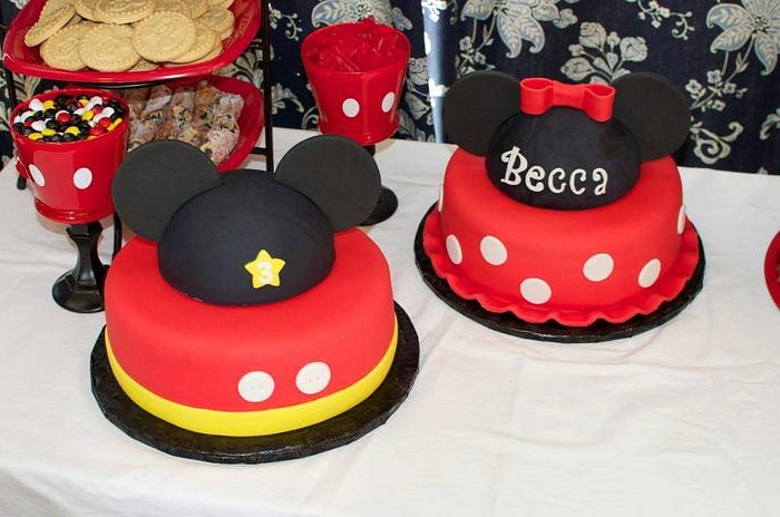 Mickey and Minnie Mouse