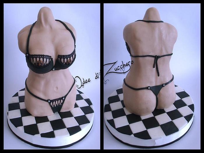 3d woman body cake